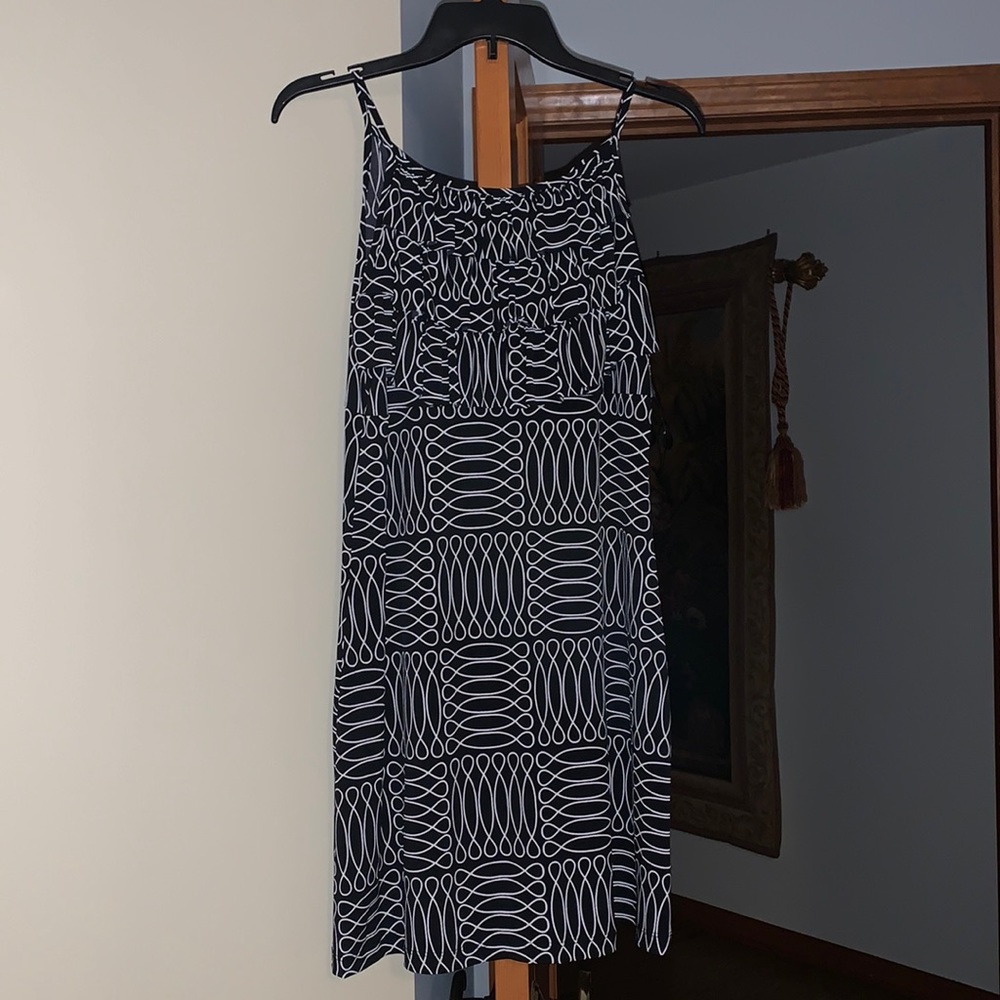 Sweet Storm Mini Black & White Patterned Dress